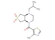 (4aR*,7aS*)-1-isobutyl-4-[(4-methyl-1,3-thiazol-5-yl)carbonyl]octahydrothieno[3,4-b]pyrazine 6,6-dioxide
