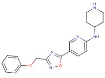 5-[3-(phenoxymethyl)-1,2,4-oxadiazol-5-yl]-N-piperidin-4-ylpyridin-2-amine