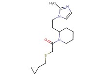 1-{[(cyclopropylmethyl)thio]acetyl}-2-[2-(2-methyl-1H-imidazol-1-yl)ethyl]piperidine