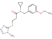 N-cyclopropyl-N-(3-ethoxybenzyl)-3-[(1-methyl-1H-tetrazol-5-yl)thio]propanamide