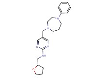 5-[(4-phenyl-1,4-diazepan-1-yl)methyl]-N-(tetrahydrofuran-2-ylmethyl)pyrimidin-2-amine