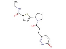 N-ethyl-5-{1-[3-(6-oxo-1,6-dihydro-3-pyridazinyl)propanoyl]-2-pyrrolidinyl}-2-thiophenecarboxamide