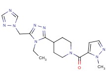 4-[4-ethyl-5-(1H-1,2,4-triazol-1-ylmethyl)-4H-1,2,4-triazol-3-yl]-1-[(1-methyl-1H-pyrazol-5-yl)carbonyl]piperidine
