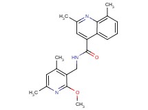 N-[(2-methoxy-4,6-dimethyl-3-pyridinyl)methyl]-2,8-dimethyl-4-quinolinecarboxamide
