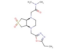 2-[(4aR*,7aS*)-4-[(5-ethyl-1,3,4-oxadiazol-2-yl)methyl]-6,6-dioxidohexahydrothieno[3,4-b]pyrazin-1(2H)-yl]-N,N-dimethylacetamide
