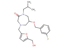 6-[(3-fluorobenzyl)oxy]-4-{[5-(hydroxymethyl)-2-furyl]methyl}-1-isobutyl-1,4-diazepan-2-one