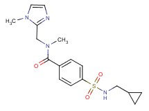 4-{[(cyclopropylmethyl)amino]sulfonyl}-N-methyl-N-[(1-methyl-1H-imidazol-2-yl)methyl]benzamide