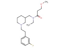N-ethyl-N-({1-[2-(3-fluorophenyl)ethyl]-3-piperidinyl}methyl)-3-methoxypropanamide