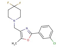 1-{[2-(3-chlorophenyl)-5-methyl-1,3-oxazol-4-yl]methyl}-4,4-difluoropiperidine