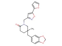 5-(1,3-benzodioxol-5-ylmethyl)-1-{[5-(2-furyl)isoxazol-3-yl]methyl}-5-methylpiperidin-2-one
