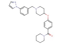4-[4-(1-piperidinylcarbonyl)phenoxy]-1-[3-(1H-pyrazol-1-yl)benzyl]piperidine