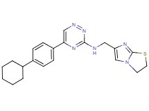 5-(4-cyclohexylphenyl)-N-(2,3-dihydroimidazo[2,1-b][1,3]thiazol-6-ylmethyl)-1,2,4-triazin-3-amine