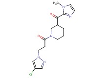 {1-[3-(4-chloro-1H-pyrazol-1-yl)propanoyl]-3-piperidinyl}(1-methyl-1H-imidazol-2-yl)methanone