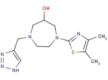 1-(4,5-dimethyl-1,3-thiazol-2-yl)-4-(1H-1,2,3-triazol-4-ylmethyl)-1,4-diazepan-6-ol
