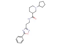 1-cyclopentyl-N-[2-(5-phenyl-1,2,4-oxadiazol-3-yl)ethyl]-3-piperidinecarboxamide