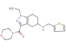 1-ethyl-3-(4-morpholinylcarbonyl)-N-(2-thienylmethyl)-4,5,6,7-tetrahydro-1H-indazol-5-amine