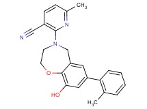 2-[9-hydroxy-7-(2-methylphenyl)-2,3-dihydro-1,4-benzoxazepin-4(5H)-yl]-6-methylnicotinonitrile