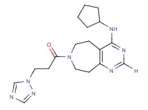 N-cyclopentyl-7-[3-(1H-1,2,4-triazol-1-yl)propanoyl]-6,7,8,9-tetrahydro-5H-pyrimido[4,5-d]azepin-4-amine