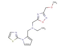 N-{[3-(methoxymethyl)-1,2,4-oxadiazol-5-yl]methyl}-N-{[1-(1,3-thiazol-2-yl)-1H-pyrrol-2-yl]methyl}ethanamine