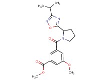 methyl 3-{[2-(3-isopropyl-1,2,4-oxadiazol-5-yl)-1-pyrrolidinyl]carbonyl}-5-methoxybenzoate