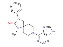 1-methyl-3-phenyl-8-(9H-purin-6-yl)-1,8-diazaspiro[4.5]decan-2-one