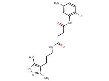 N-[3-(3,5-dimethyl-1H-pyrazol-4-yl)propyl]-N'-(2-fluoro-5-methylphenyl)succinamide