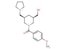 [(3R*,5R*)-1-(4-methoxybenzoyl)-5-(1-pyrrolidinylmethyl)-3-piperidinyl]methanol