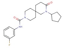 2-cyclopentyl-N-(3-fluorophenyl)-3-oxo-2,9-diazaspiro[5.5]undecane-9-carboxamide