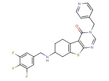 3-(4-pyridinylmethyl)-7-[(3,4,5-trifluorobenzyl)amino]-5,6,7,8-tetrahydro[1]benzothieno[2,3-d]pyrimidin-4(3H)-one