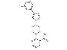 2-{4-[4-(3-chlorophenyl)-1H-1,2,3-triazol-1-yl]piperidin-1-yl}nicotinamide