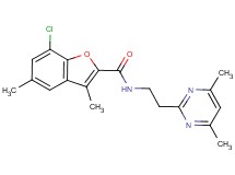 7-chloro-N-[2-(4,6-dimethyl-2-pyrimidinyl)ethyl]-3,5-dimethyl-1-benzofuran-2-carboxamide