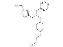 1-(1-ethyl-1H-pyrazol-4-yl)-N-{[1-(2-methoxyethyl)-4-piperidinyl]methyl}-N-(4-pyridinylmethyl)methanamine