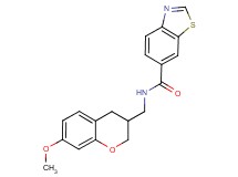 N-[(7-methoxy-3,4-dihydro-2H-chromen-3-yl)methyl]-1,3-benzothiazole-6-carboxamide