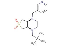 (4aS*,7aR*)-1-(2,2-dimethylpropyl)-4-(3-pyridinylmethyl)octahydrothieno[3,4-b]pyrazine 6,6-dioxide