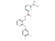 N-{[2-(3,4-difluorophenoxy)pyridin-3-yl]methyl}-2-isopropylpyrimidine-4-carboxamide