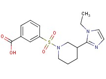 3-{[3-(1-ethyl-1H-imidazol-2-yl)-1-piperidinyl]sulfonyl}benzoic acid