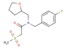 N-(4-fluorobenzyl)-2-(methylsulfonyl)-N-(tetrahydrofuran-2-ylmethyl)acetamide