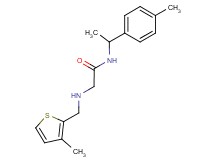 N-[1-(4-methylphenyl)ethyl]-2-{[(3-methyl-2-thienyl)methyl]amino}acetamide