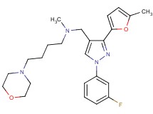 N-{[1-(3-fluorophenyl)-3-(5-methyl-2-furyl)-1H-pyrazol-4-yl]methyl}-N-methyl-4-(4-morpholinyl)-1-butanamine