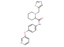 N-[4-(pyridin-3-yloxy)phenyl]-1-(1,3-thiazol-5-ylmethyl)piperidine-2-carboxamide