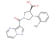 (3S*,4R*)-4-(2-methylphenyl)-1-(pyrazolo[1,5-a]pyrimidin-3-ylcarbonyl)pyrrolidine-3-carboxylic acid