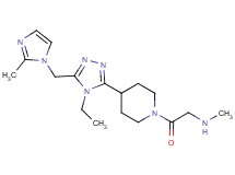 [2-(4-{4-ethyl-5-[(2-methyl-1H-imidazol-1-yl)methyl]-4H-1,2,4-triazol-3-yl}-1-piperidinyl)-2-oxoethyl]methylamine dihydrochloride