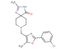 8-{[2-(3-chlorophenyl)-5-methyl-1,3-oxazol-4-yl]methyl}-2-methyl-1,3,8-triazaspiro[4.5]dec-1-en-4-one