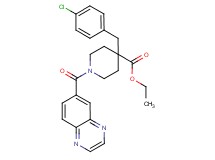ethyl 4-(4-chlorobenzyl)-1-(6-quinoxalinylcarbonyl)-4-piperidinecarboxylate