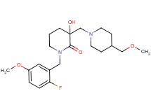 1-(2-fluoro-5-methoxybenzyl)-3-hydroxy-3-{[4-(methoxymethyl)piperidin-1-yl]methyl}piperidin-2-one