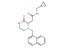 N-(cyclopropylmethyl)-2-[1-(1-naphthylmethyl)-3-oxo-2-piperazinyl]acetamide