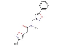 N-methyl-2-(3-methylisoxazol-5-yl)-N-[(5-phenylisoxazol-3-yl)methyl]acetamide