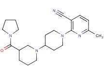 6-methyl-2-[3-(pyrrolidin-1-ylcarbonyl)-1,4'-bipiperidin-1'-yl]nicotinonitrile