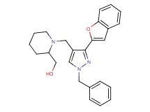 (1-{[3-(1-benzofuran-2-yl)-1-benzyl-1H-pyrazol-4-yl]methyl}-2-piperidinyl)methanol