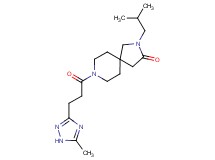 2-isobutyl-8-[3-(5-methyl-1H-1,2,4-triazol-3-yl)propanoyl]-2,8-diazaspiro[4.5]decan-3-one